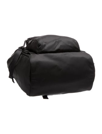 Prada Enameled Metal Triangle Backpack