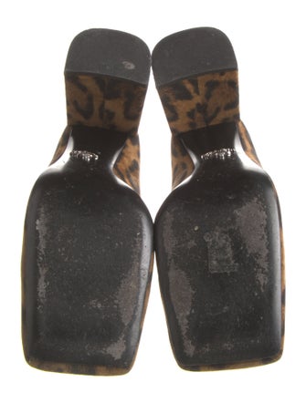 Prada Enameled Metal Triangle Suede Pumps