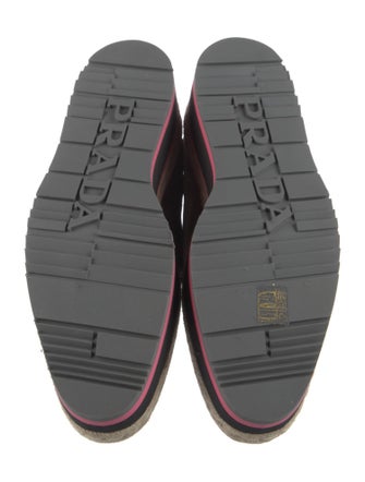 Prada Velvet Crystal Embellishments Oxfords