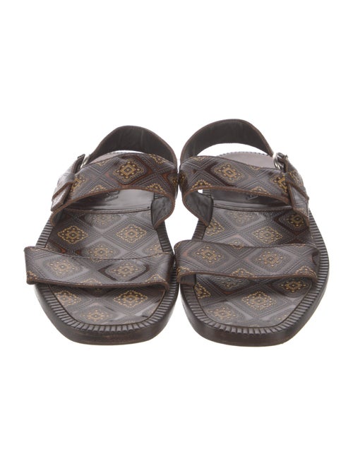 Prada Leather Printed Sandals