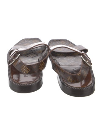 Prada Leather Printed Sandals