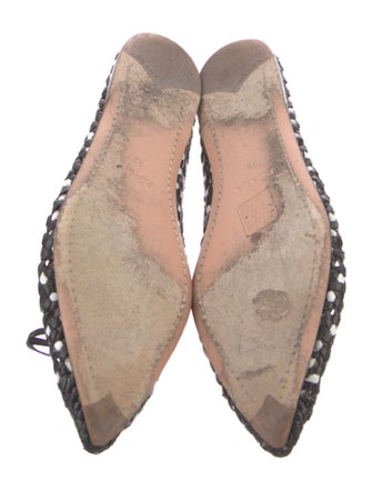 Prada Leather Bow Accents Ballet Flats