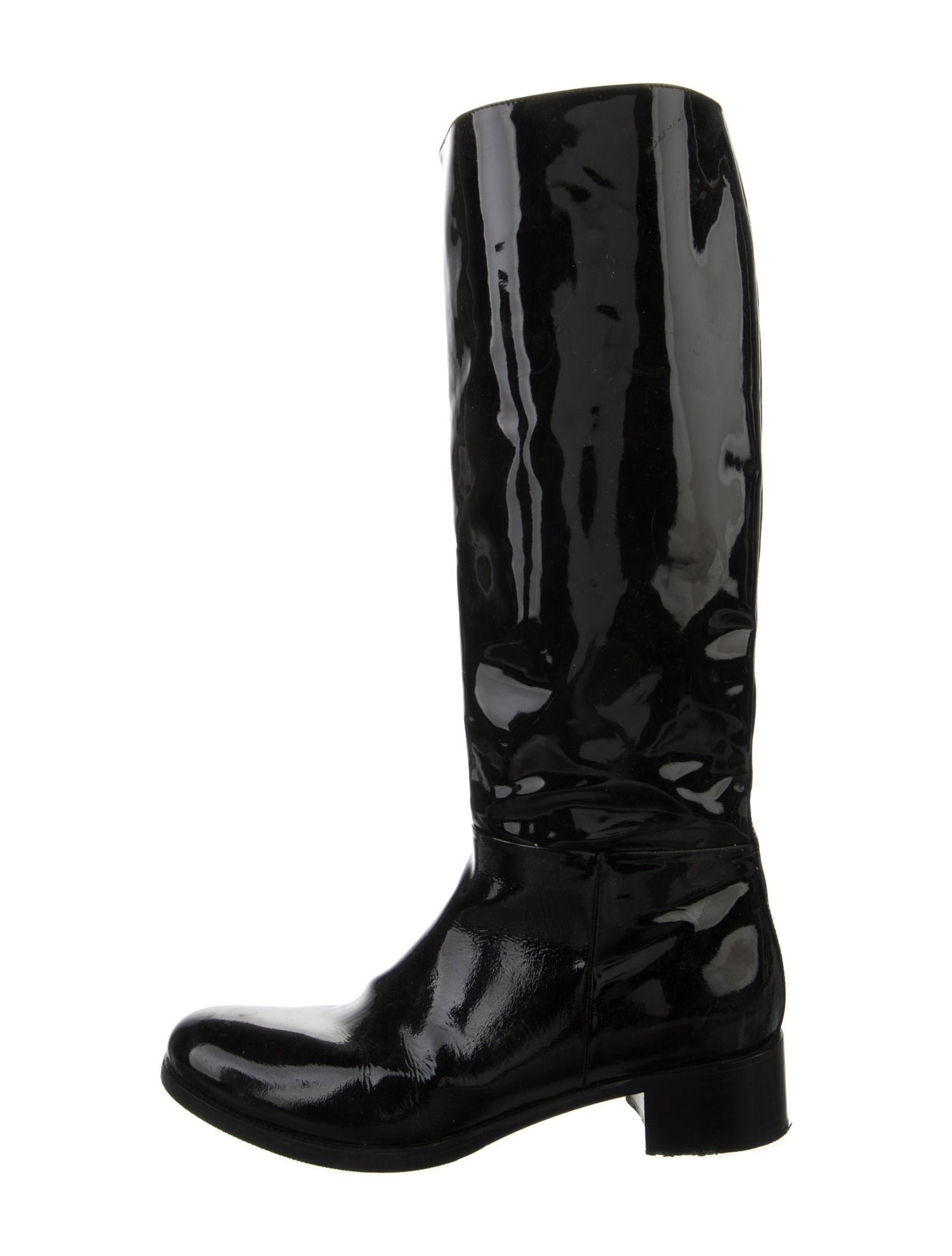 Prada Patent Leather Riding Boots
