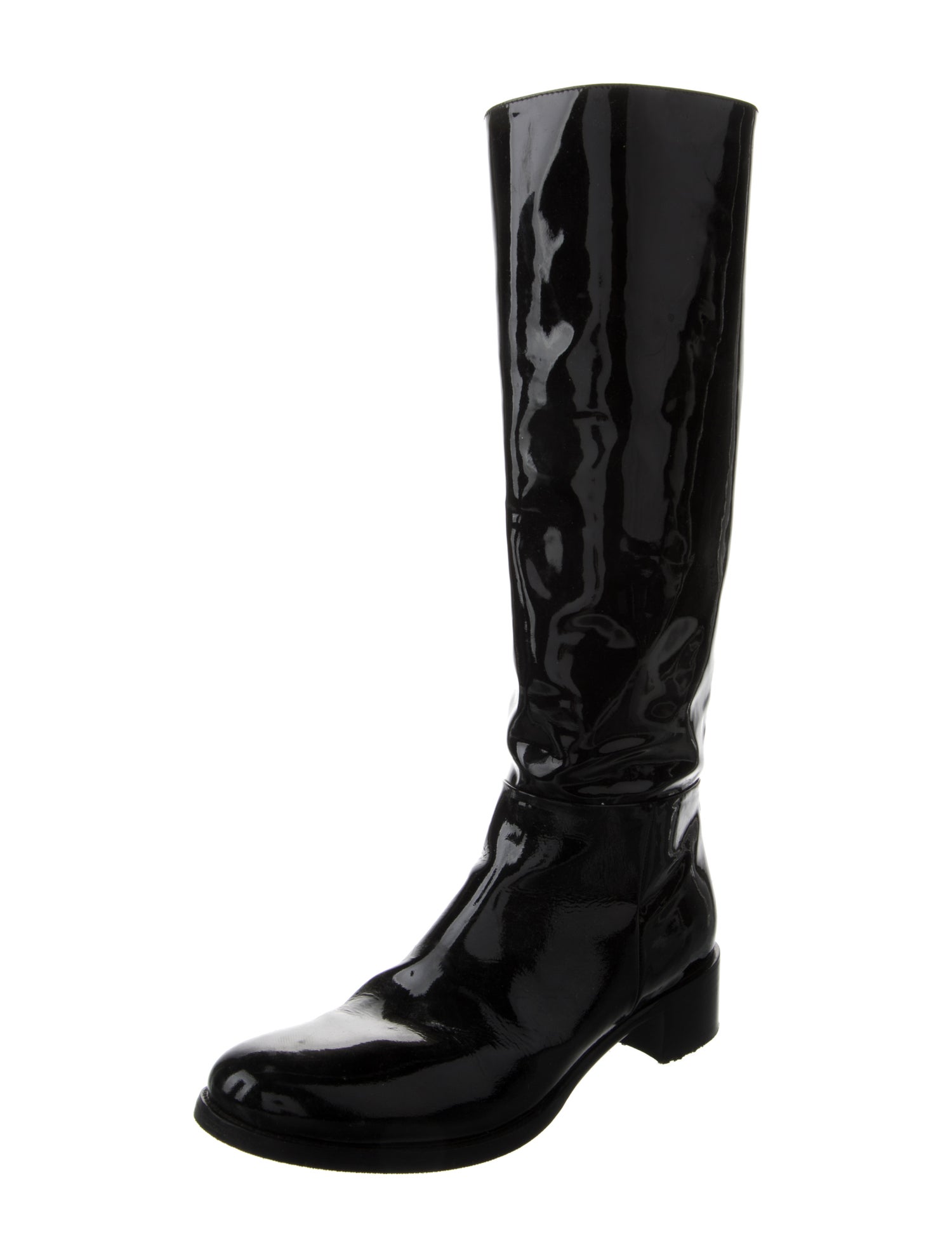 Prada Patent Leather Riding Boots