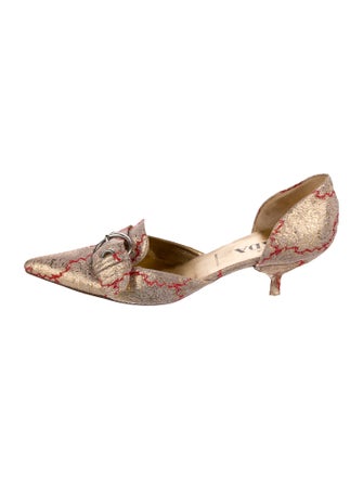 Prada Printed D'Orsay Pumps