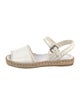 Prada Leather Embroidered Accent Espadrilles