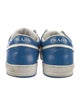 Prada Enameled Metal Triangle Leather Sneakers