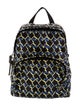 Prada Enameled Metal Triangle Backpack