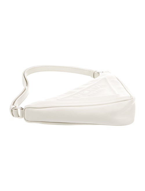 Prada Enameled Metal Triangle Triangle