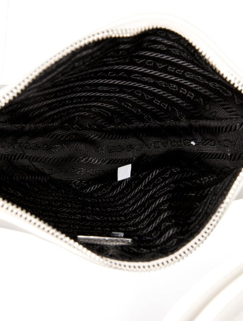 Prada Enameled Metal Triangle Triangle