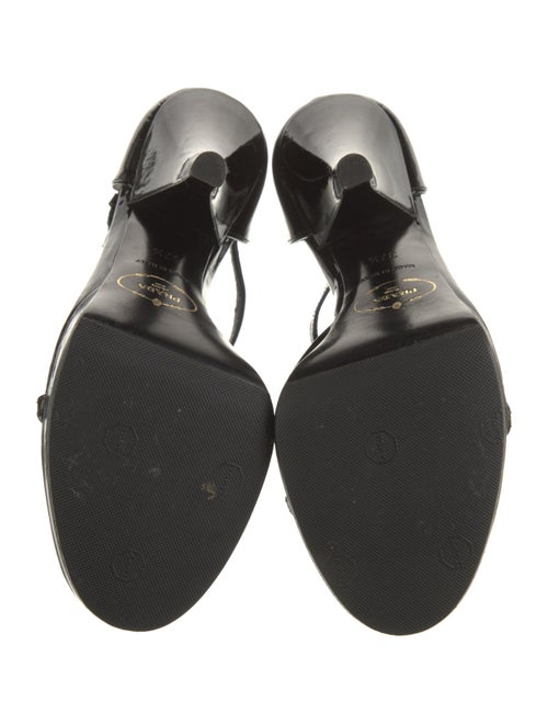 Prada Patent Leather T-Strap Sandals