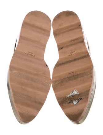 Prada Leather Lasercut Accents Lace-Up Boots