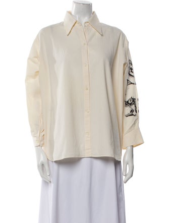 Prada 2022 Long Sleeve Button-Up Top