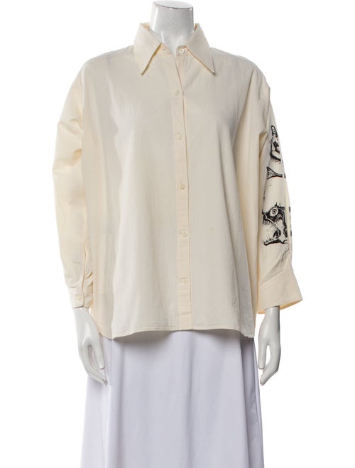 Prada 2022 Long Sleeve Button-Up Top
