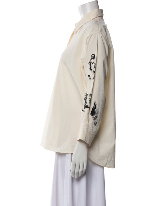 Prada 2022 Long Sleeve Button-Up Top