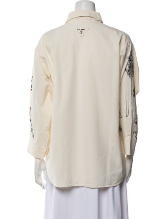Prada 2022 Long Sleeve Button-Up Top