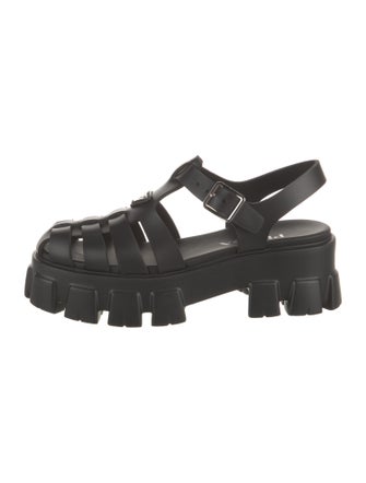 Prada Rubber Slingback Sandals