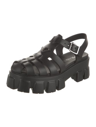Prada Rubber Slingback Sandals