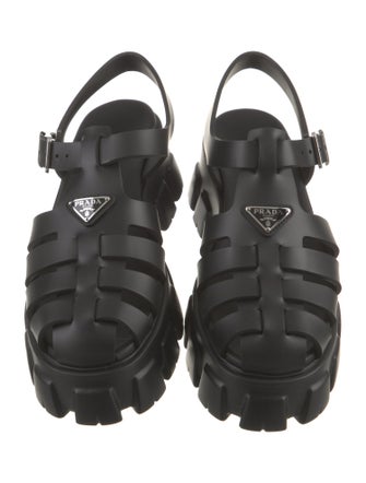 Prada Rubber Slingback Sandals