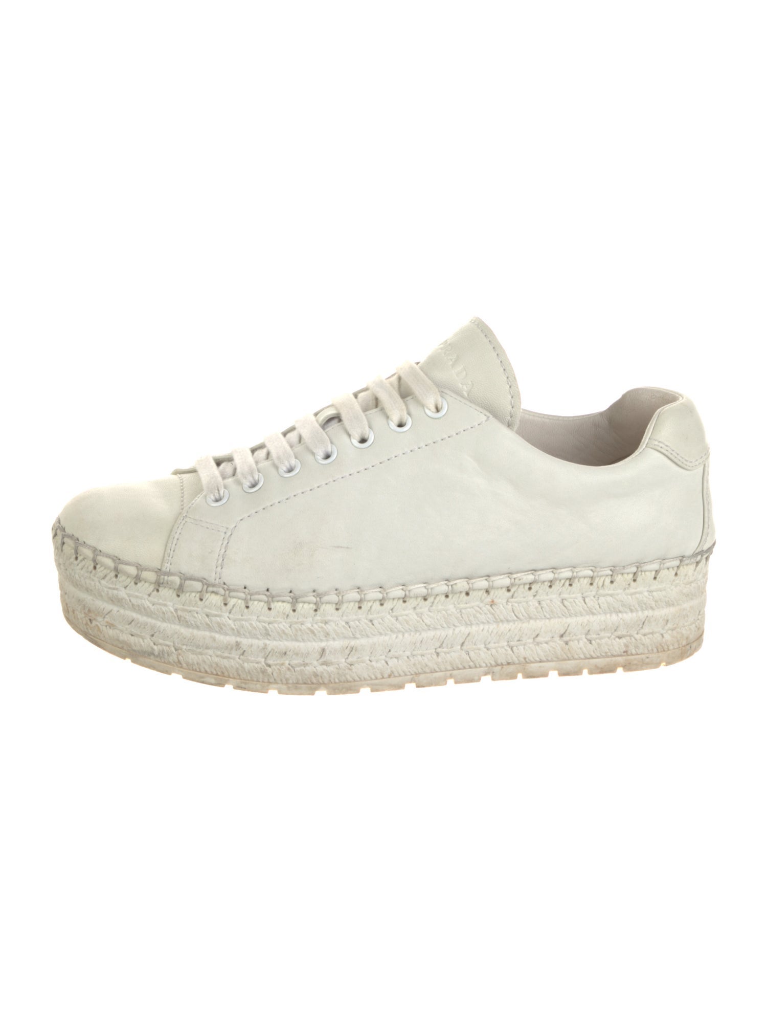 Prada Leather Espadrille Sneakers