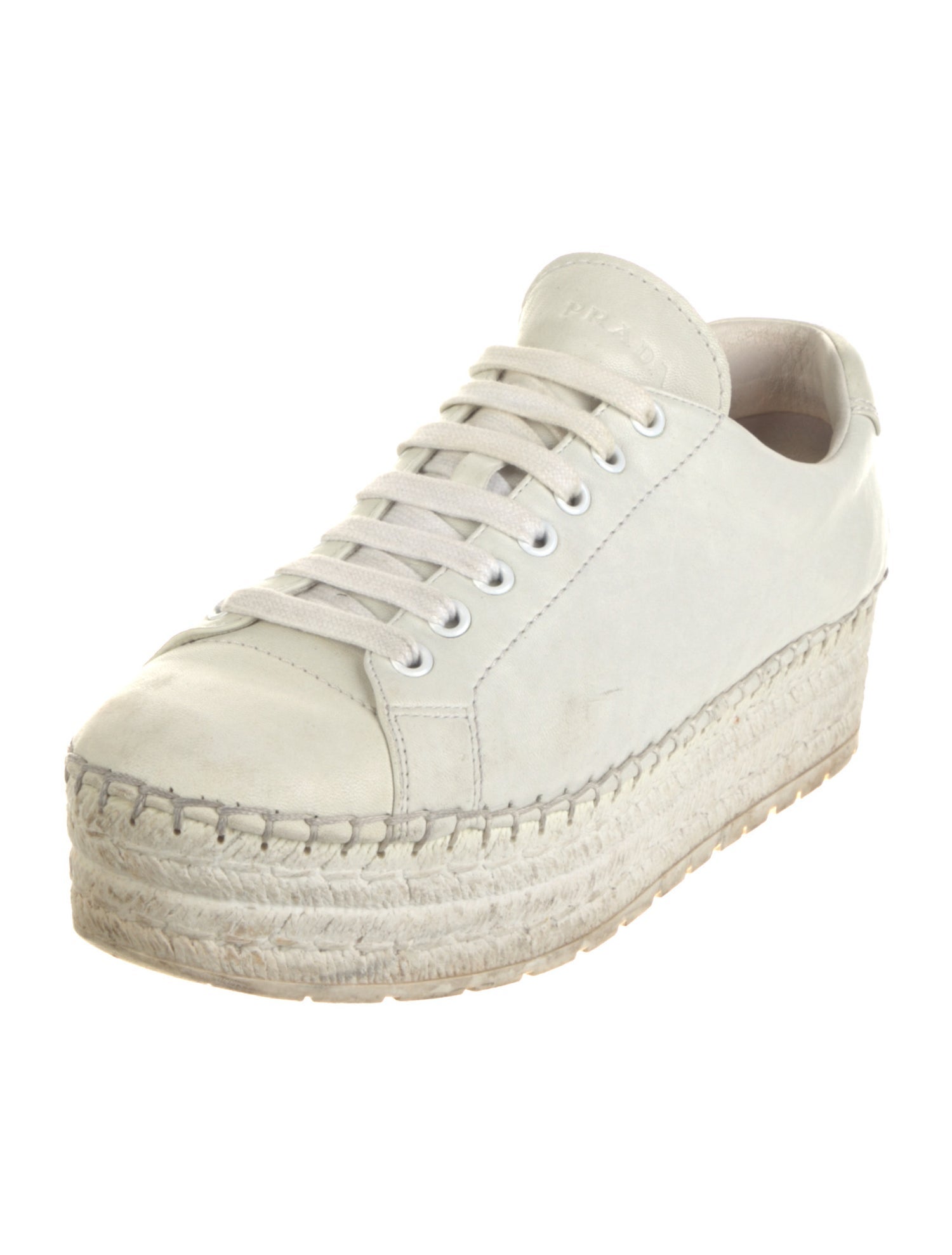 Prada Leather Espadrille Sneakers