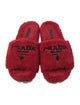 Prada Shearling Slides