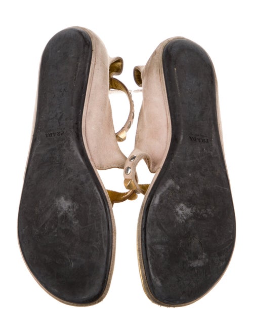Prada Suede T-Strap Sandals