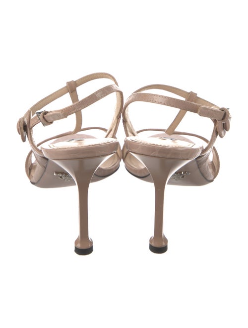 Prada Leather T-Strap Sandals