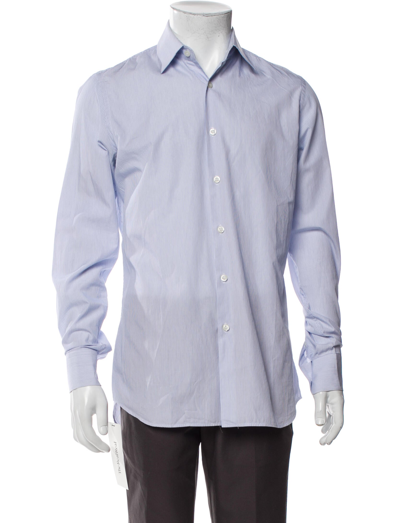 Prada Late 2000's - Early 2010's Striped Dress Shirt