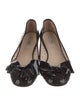 Prada Patent Leather Animal Print Ballet Flats