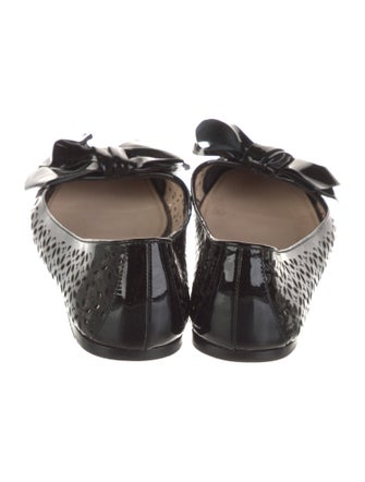 Prada Patent Leather Animal Print Ballet Flats