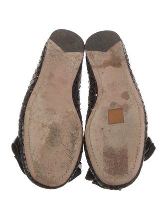 Prada Patent Leather Animal Print Ballet Flats