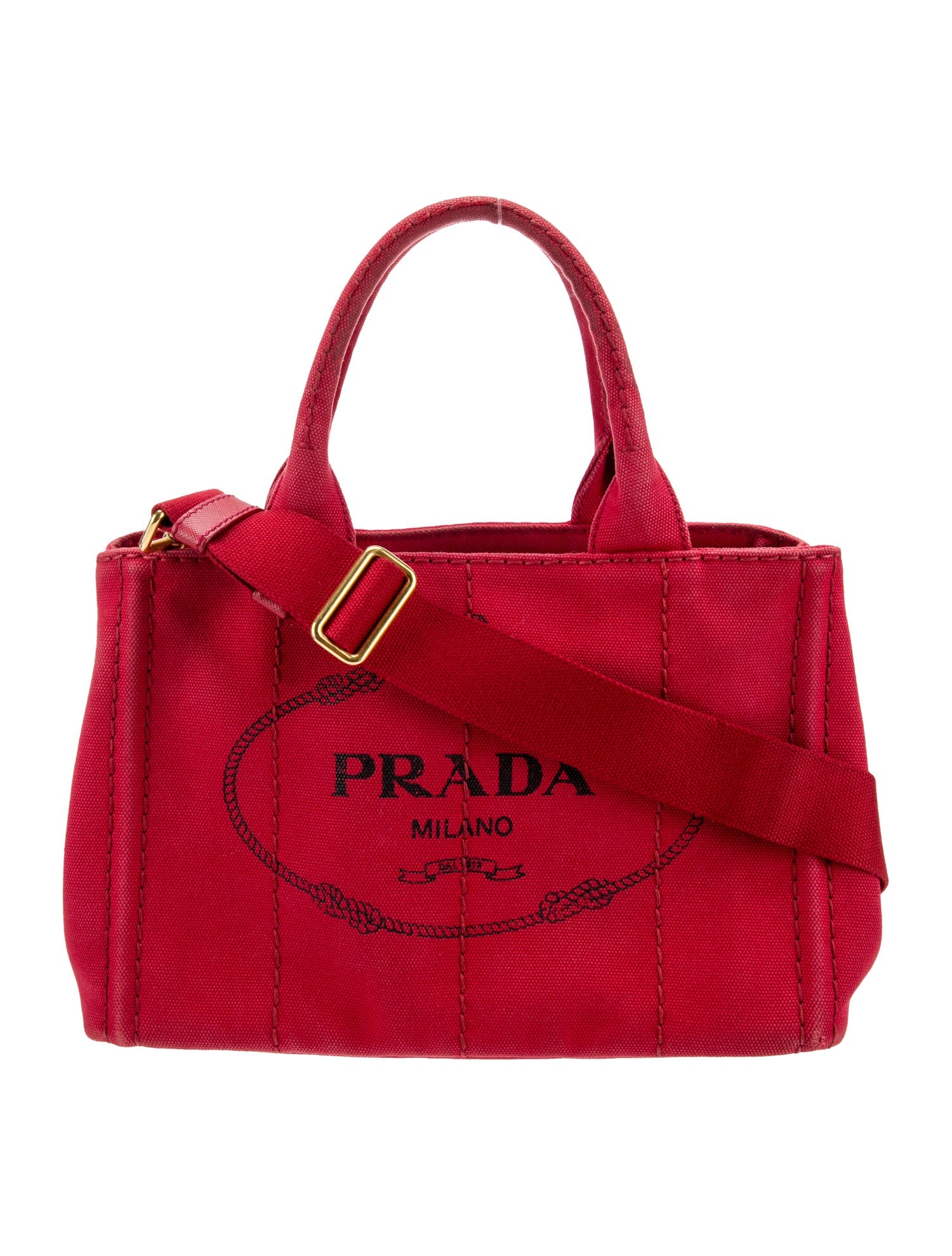 Prada Enameled Metal Triangle Shoulder Bag