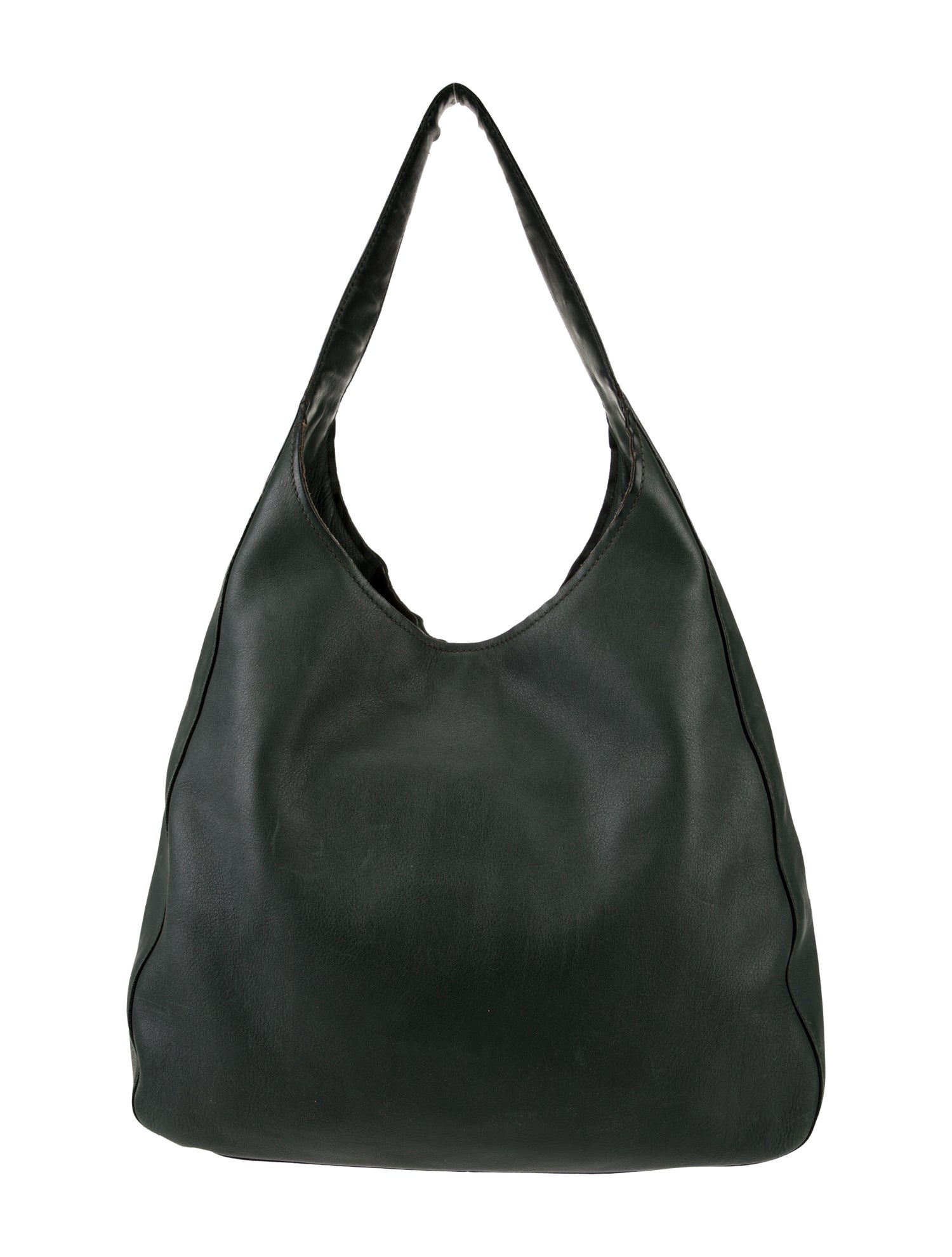 Prada Enameled Metal Triangle Hobo