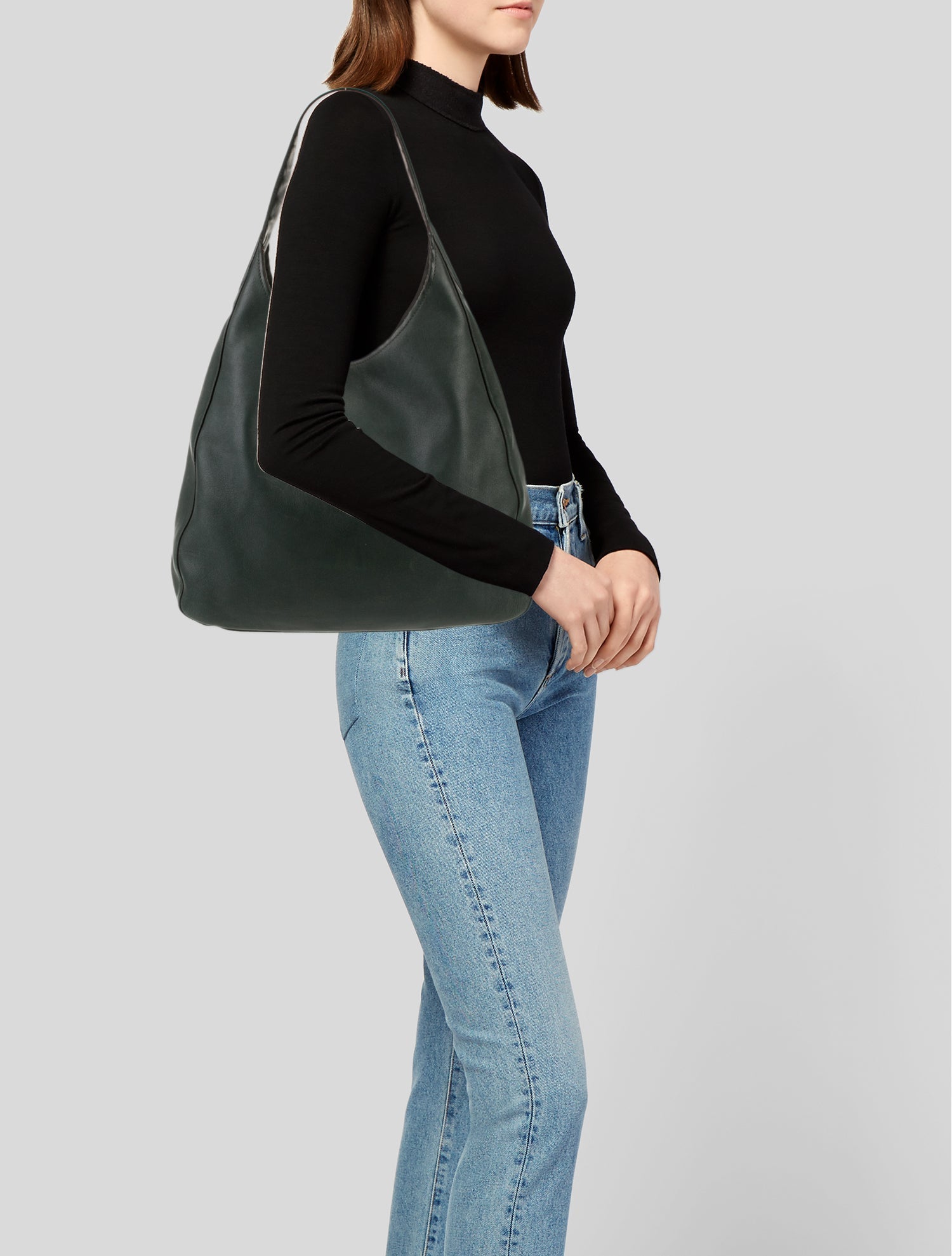 Prada Enameled Metal Triangle Hobo
