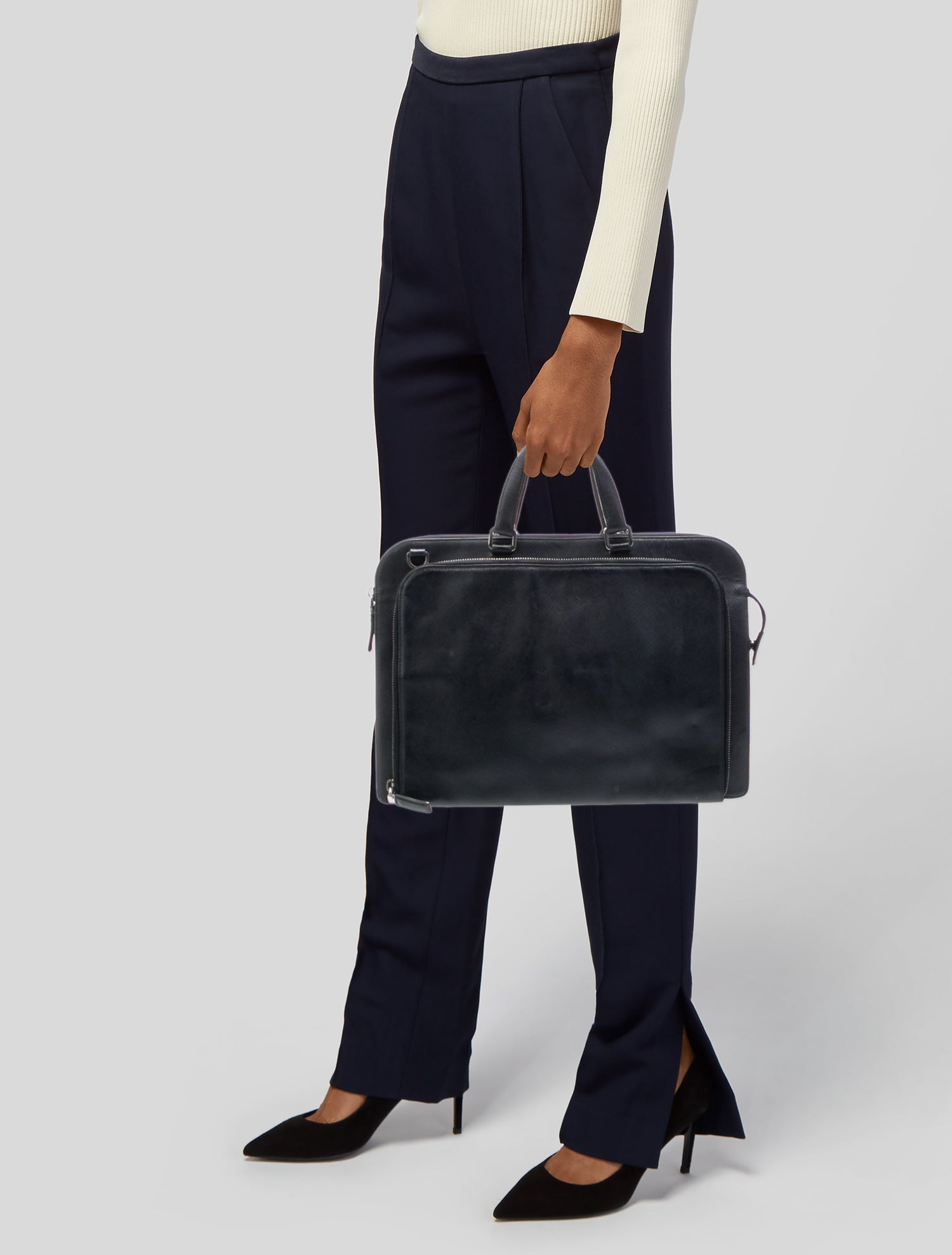 Prada Saffiano Cuir Leather Briefcase
