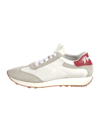Prada Leather Trim Embellishment Sneakers