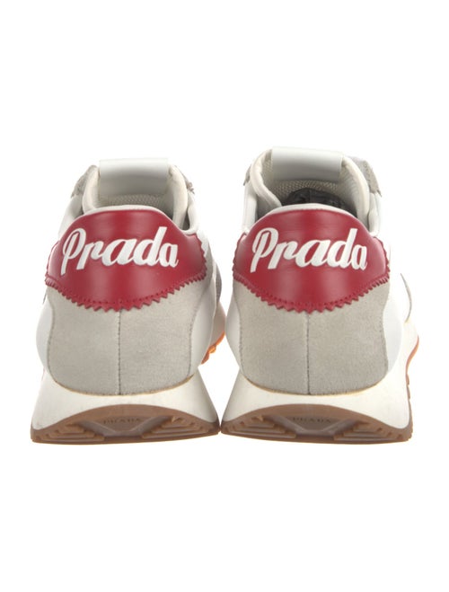 Prada Leather Trim Embellishment Sneakers
