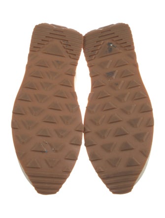 Prada Leather Trim Embellishment Sneakers