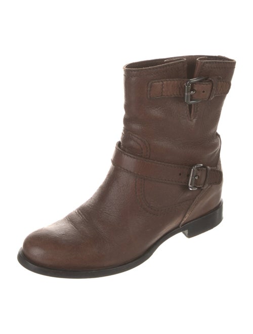 Prada Leather Moto Boots