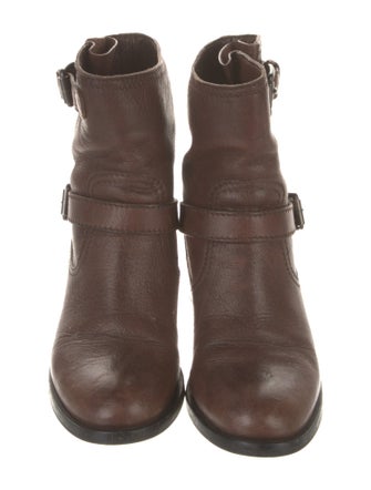 Prada Leather Moto Boots