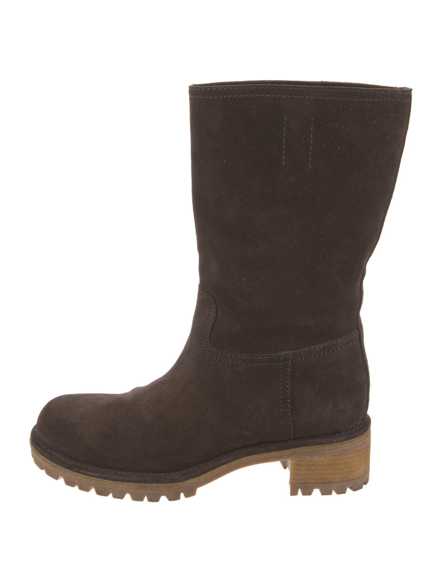 Prada Sport Suede Moto Boots