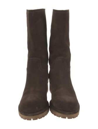 Prada Sport Suede Moto Boots