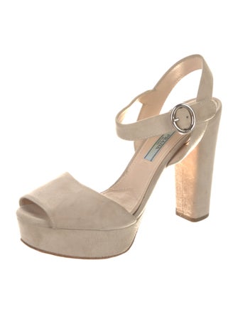 Prada Suede Slingback Sandals
