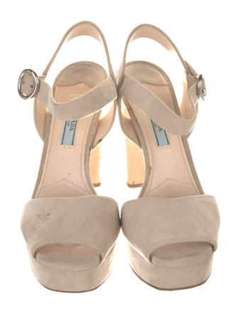 Prada Suede Slingback Sandals