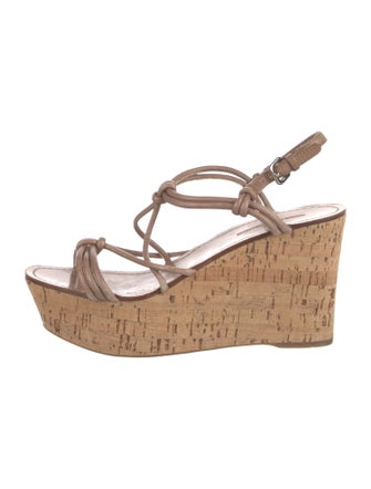 Prada Leather Slingback Sandals