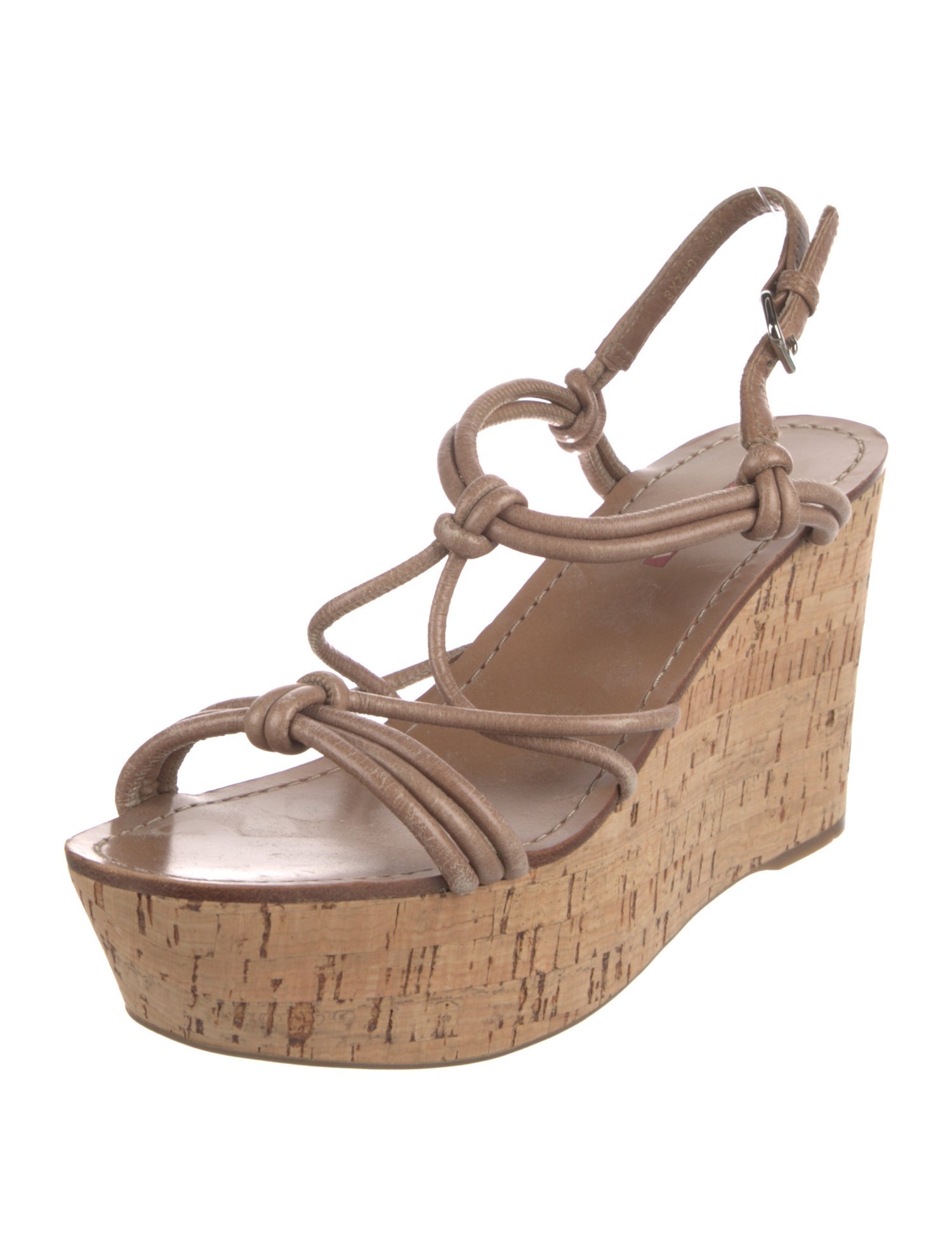 Prada Leather Slingback Sandals