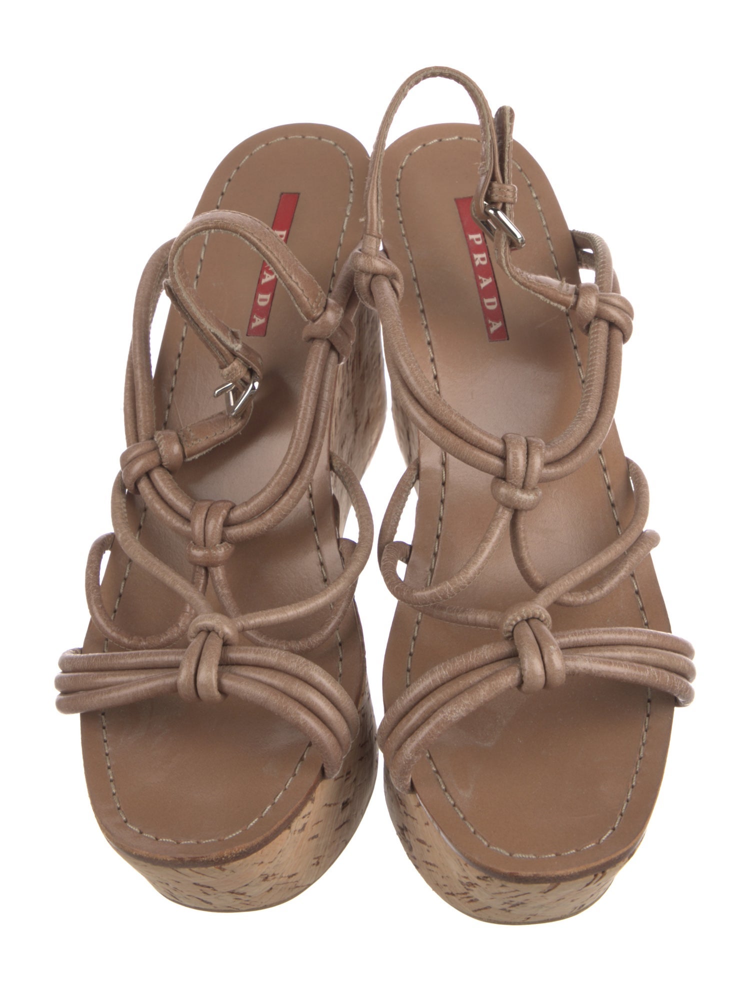 Prada Leather Slingback Sandals