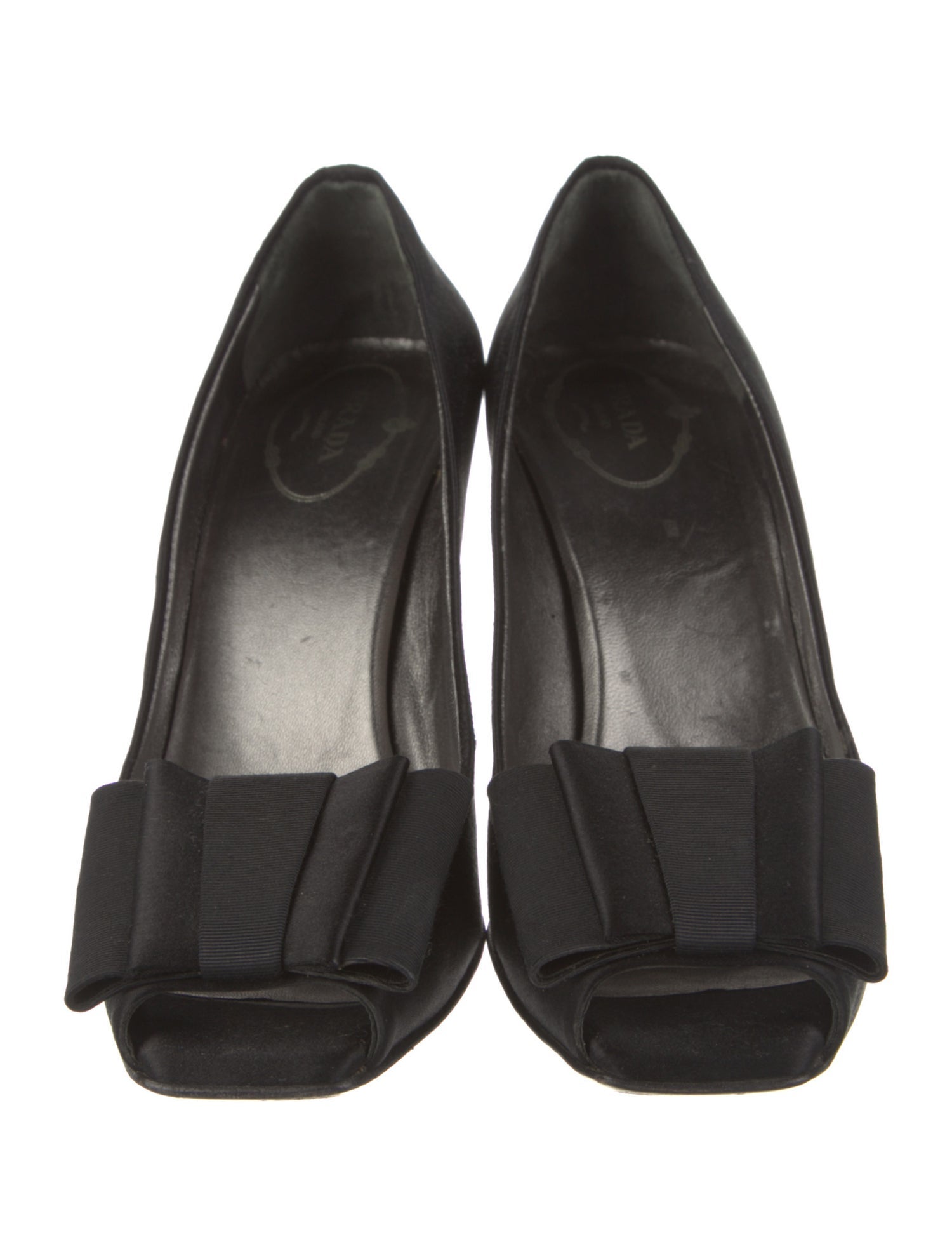 Prada Satin Bow Accents Pumps