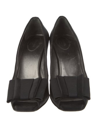Prada Satin Bow Accents Pumps